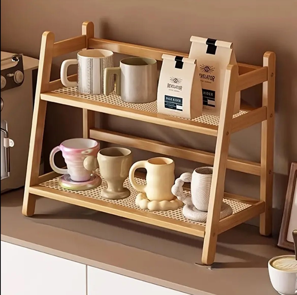 Rangement pour coin café & cuisine - en Bambou