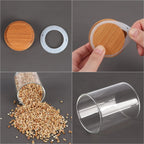 Pots à épices en verre + 12 étiquettes