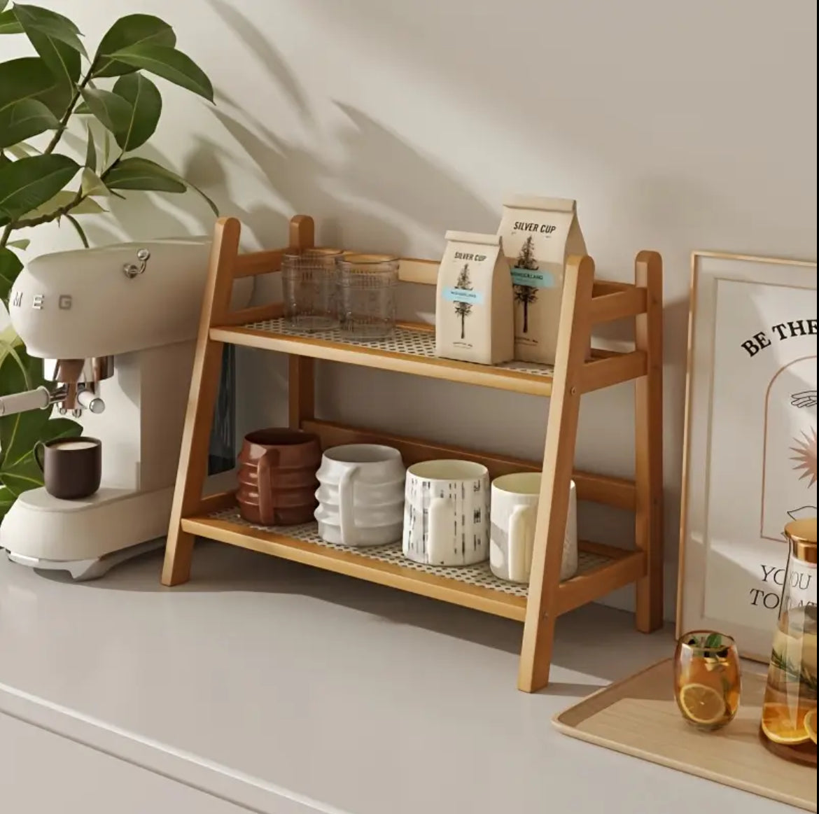 Rangement pour coin café & cuisine - en Bambou