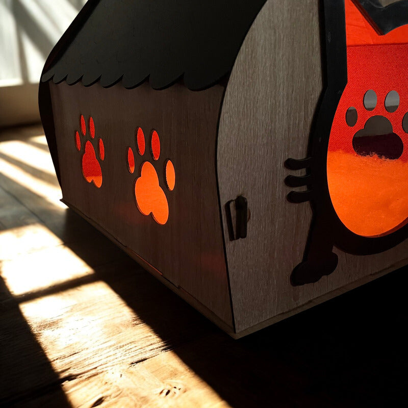 منزل القطط الدافئ