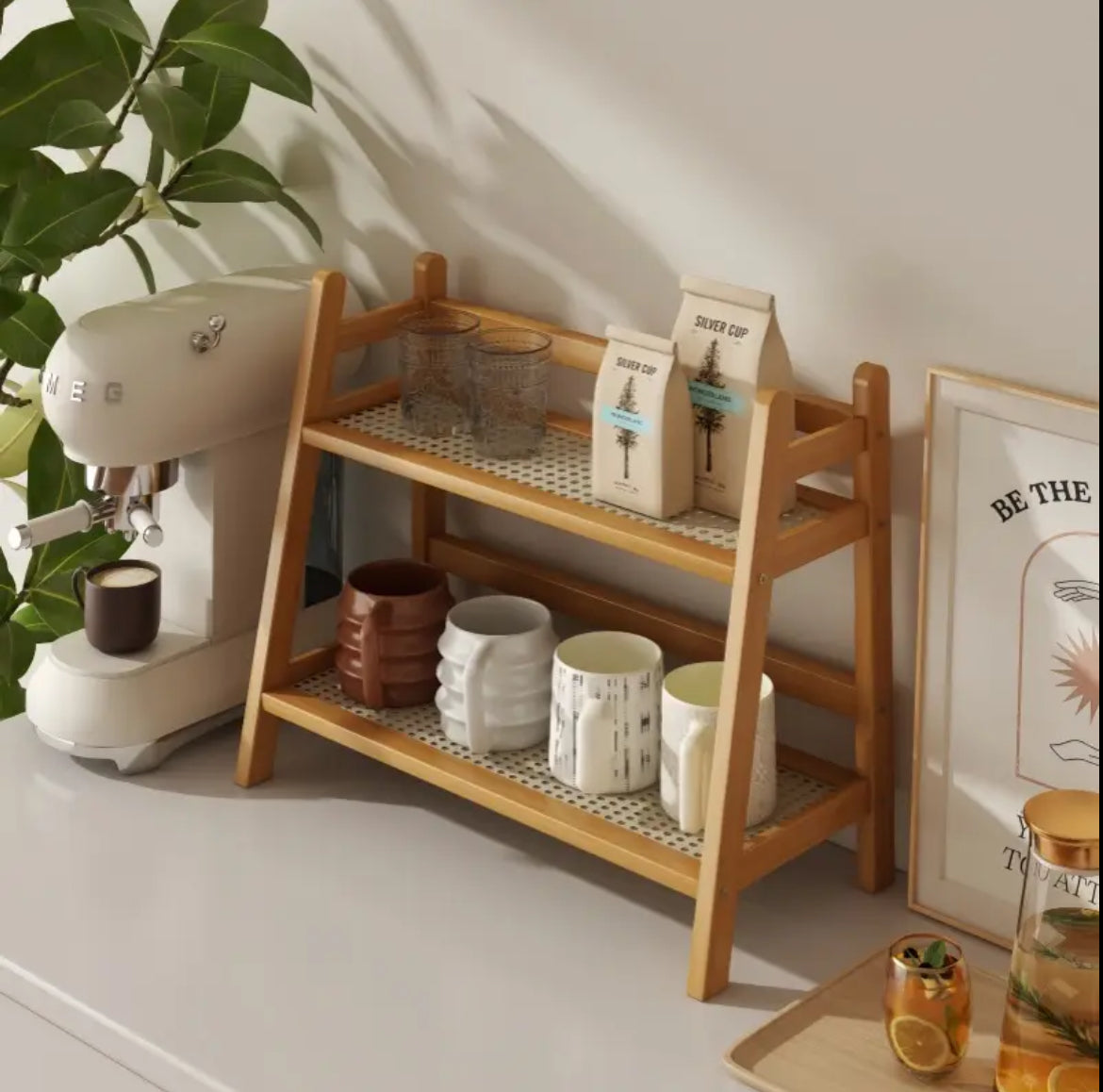 Rangement pour coin café & cuisine - en Bambou