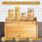 Boîte à pain en Bambou - 40x27x17cm