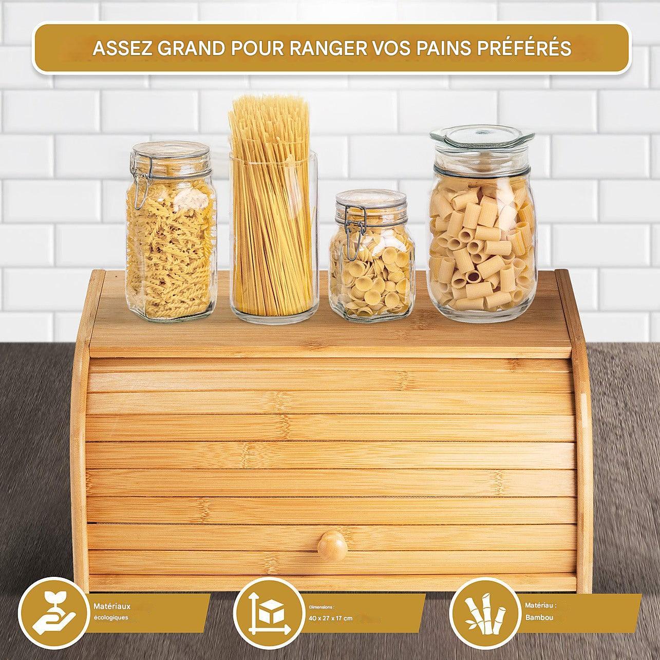 Boîte à pain en Bambou - 40x27x17cm