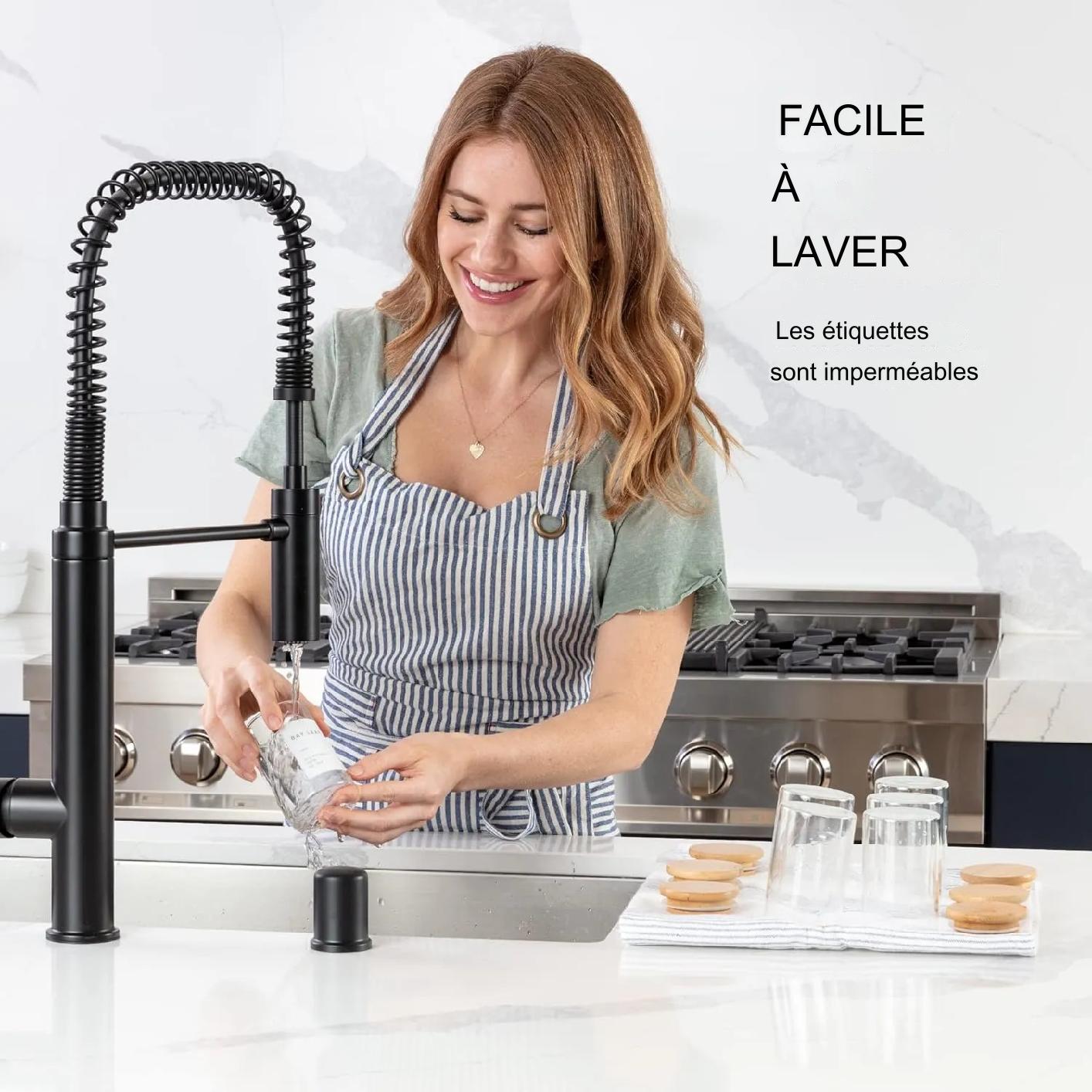 Pots à épices en verre + 12 étiquettes