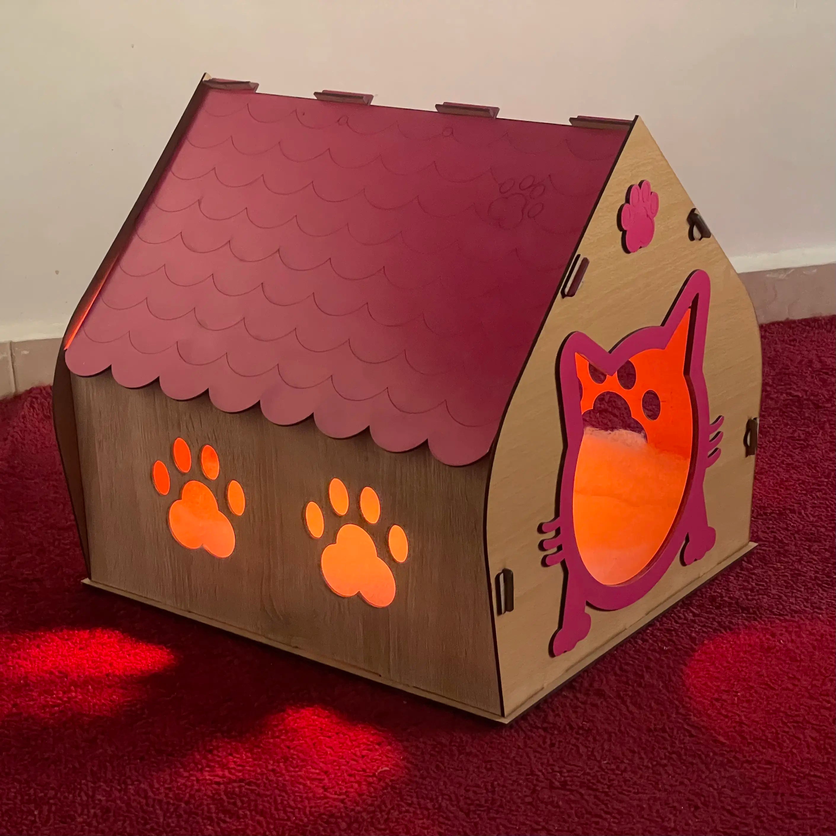 منزل القطط الدافئ