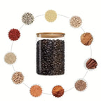 Pots à épices en verre + 12 étiquettes