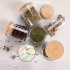 Pots à épices en verre + 12 étiquettes